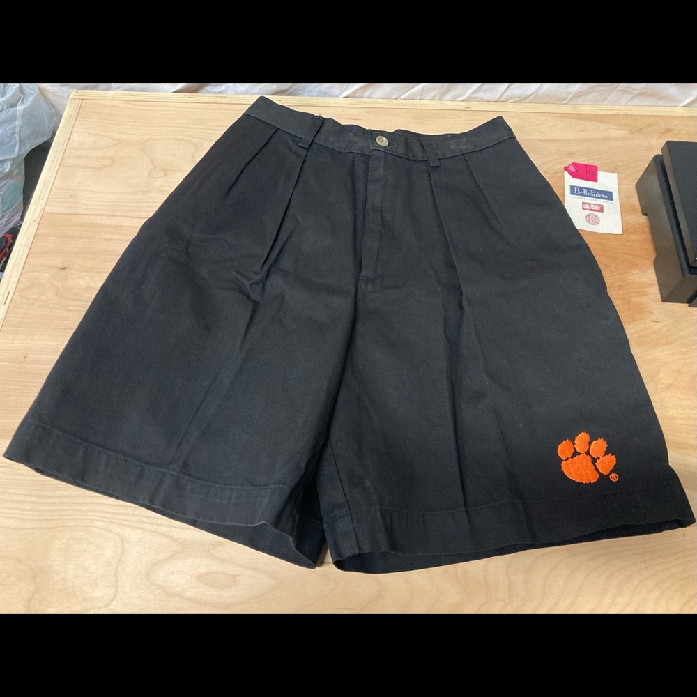 BellePointe Black Pleated Front Clemson University Shorts Women’s Size 8